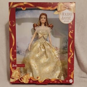 Holiday Barbie 2025 Gold Gown